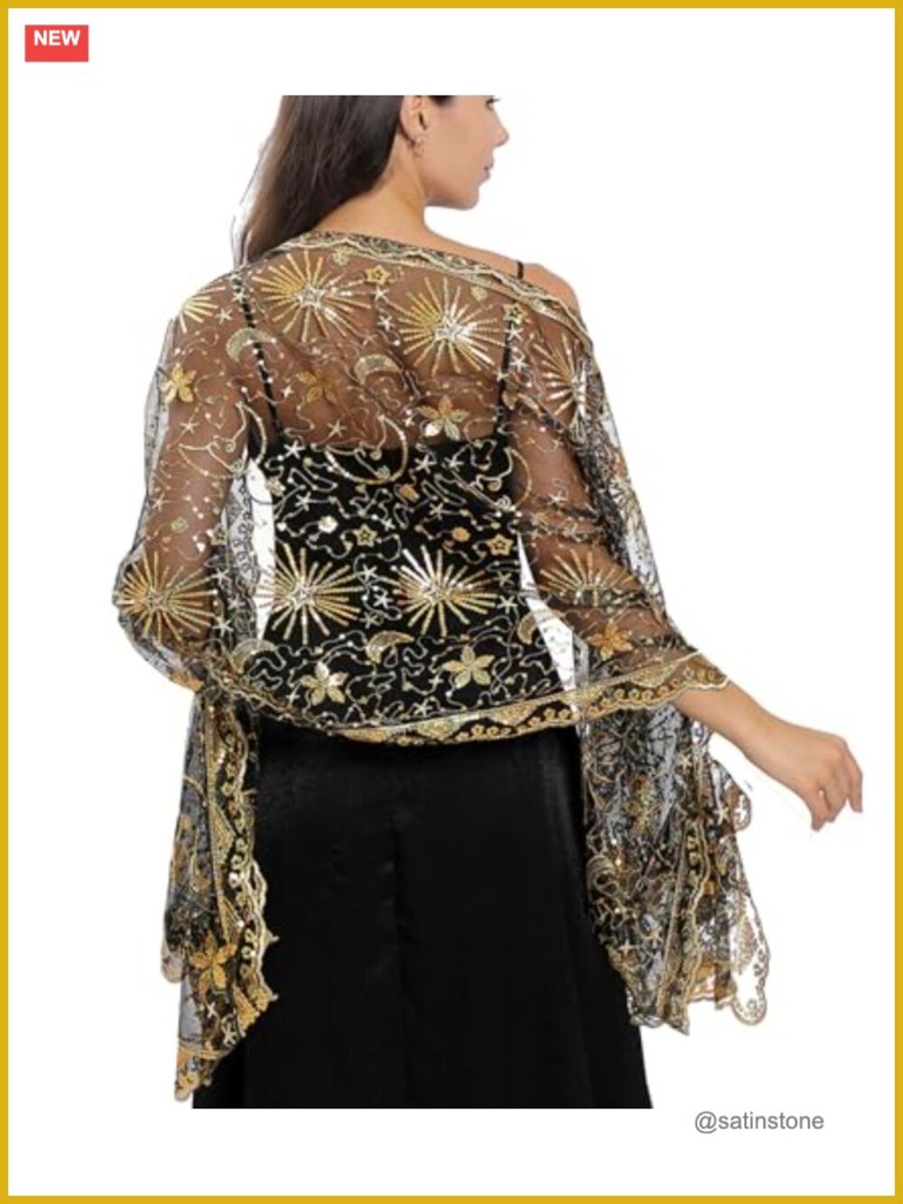 Evening Shawl Sheer Lace Chiffon Wrap Formal Wedding Scarf for Women